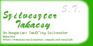 szilveszter takacsy business card